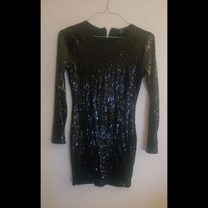 Black sequin short  dress